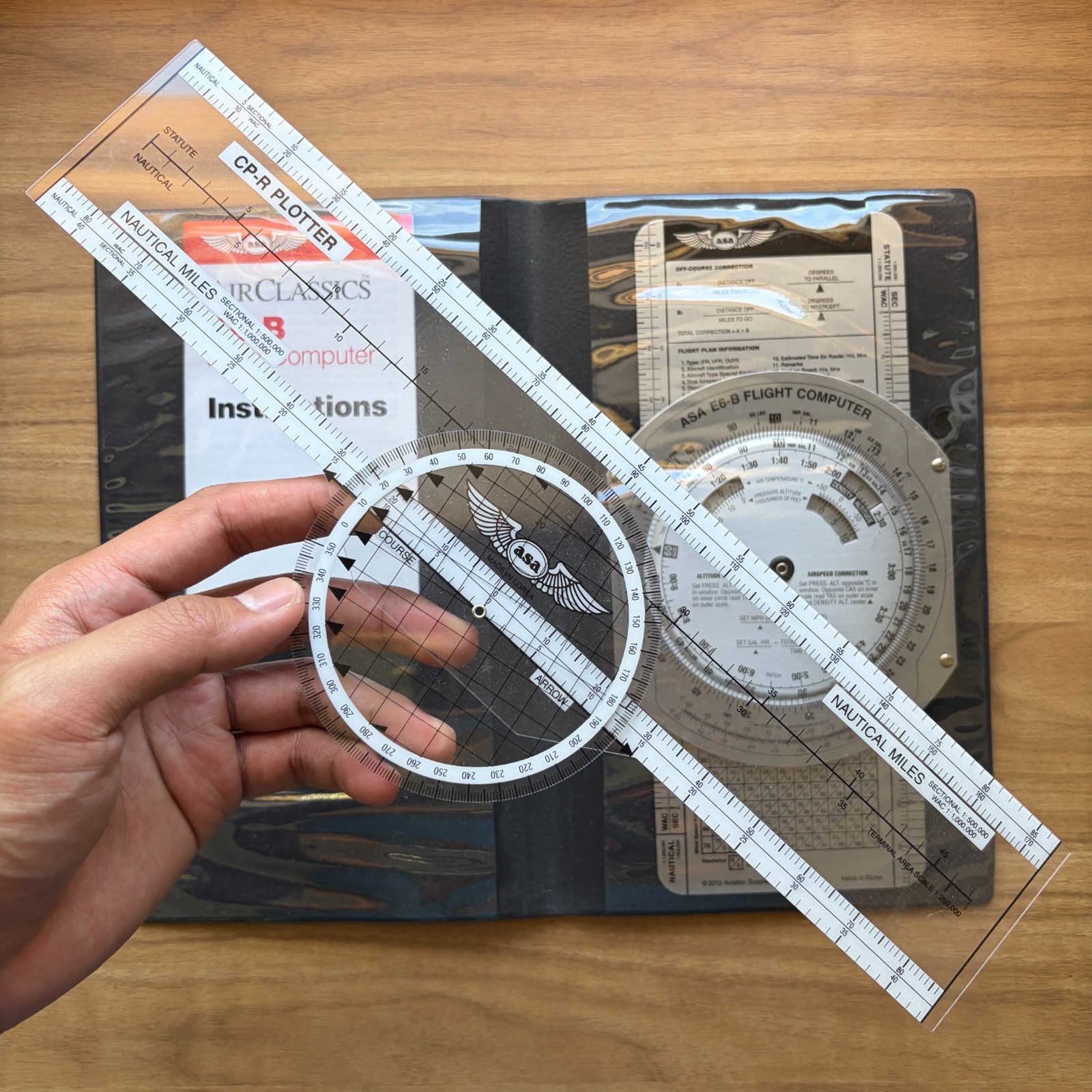 ASA Air Classics E6-B Flight Computer + Rotating Plotter CP-R