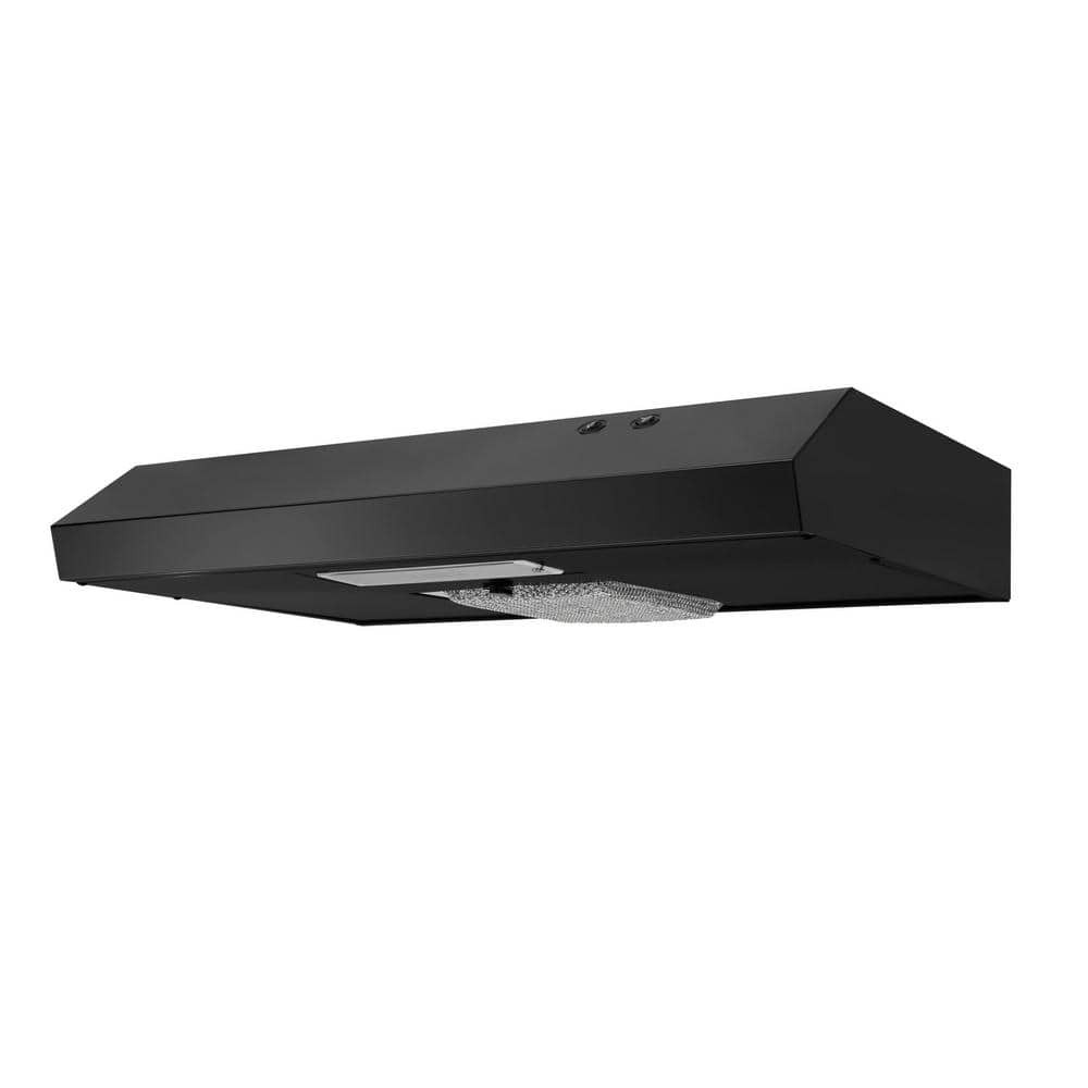 Vissani Arno 30" 240 CFM Under Cabinet Range Hood Black w Light Charcoal Filter