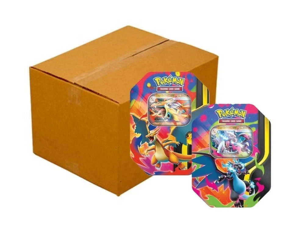 Pokemon TCG Mega Charizard ex FACTORY SEALED CASE 6 Tin Case