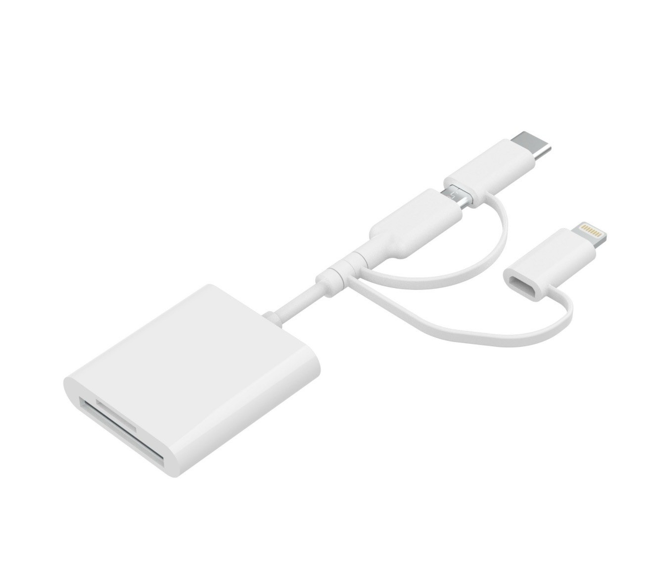 Vivitar SD/MicroSD Card Reader Lightning USB-C Micro USB Universal Adapter