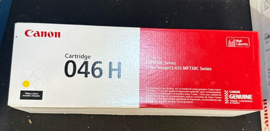 Genuine Canon 046H Yellow Toner High Capacity New Factory Sealed See Photos
