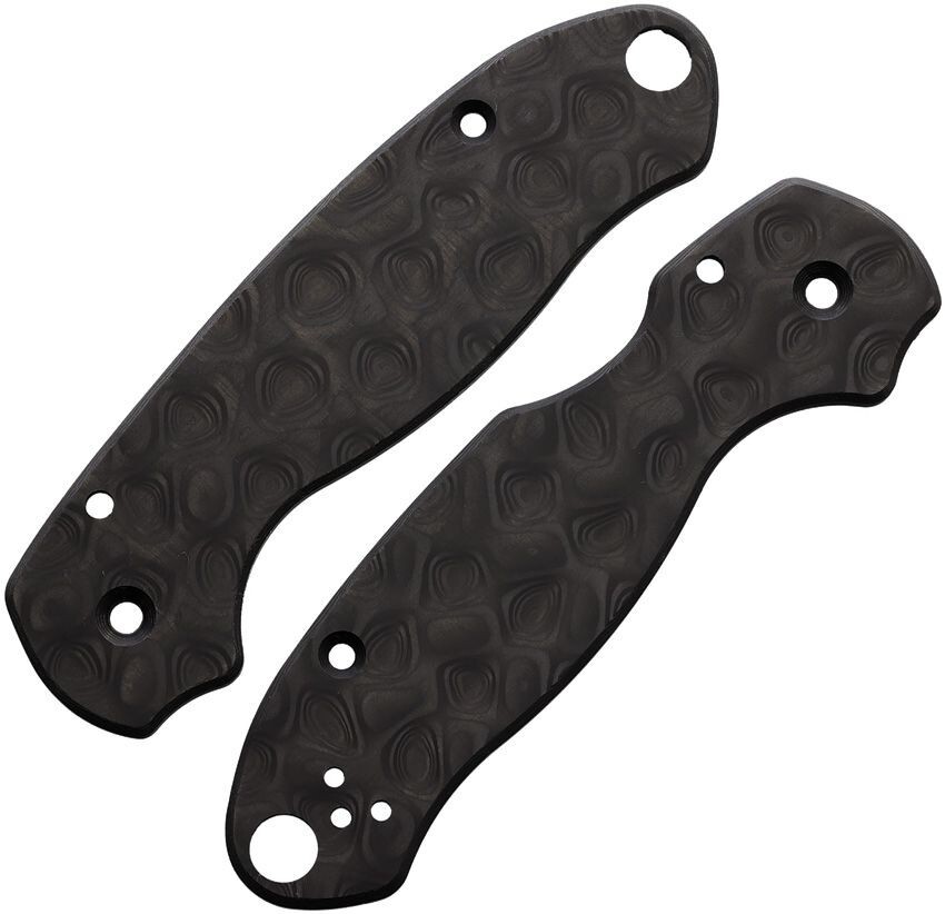 Flytanium Raindrop Carbon Fiber Scales For Customizing Spyderco Para3 Knife