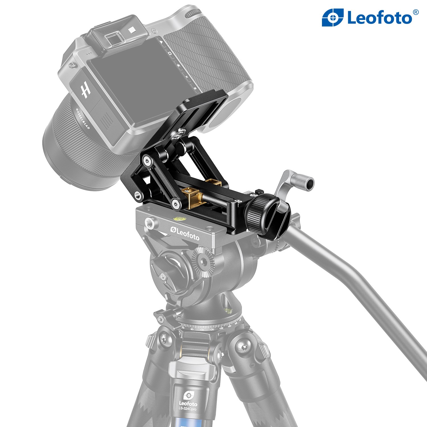 Leofoto BVL-02 Tilt Adapter with Crank Handle-Arca Compatible