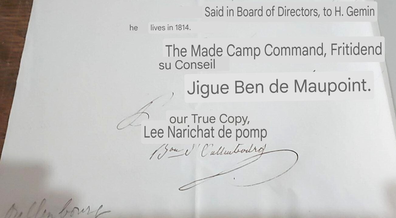 Original Napoleonic Wars Era Document – University of France c1814-15