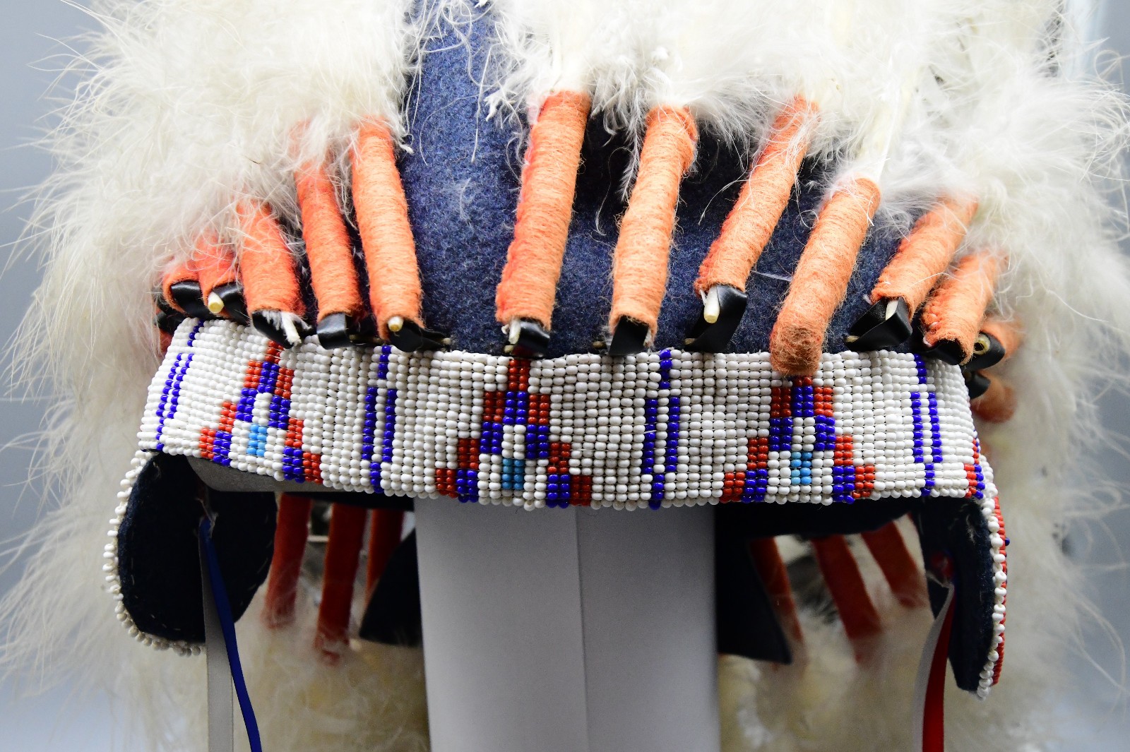 Sioux War Bonnet Beaded Immitation Eagle Feathers 1940s