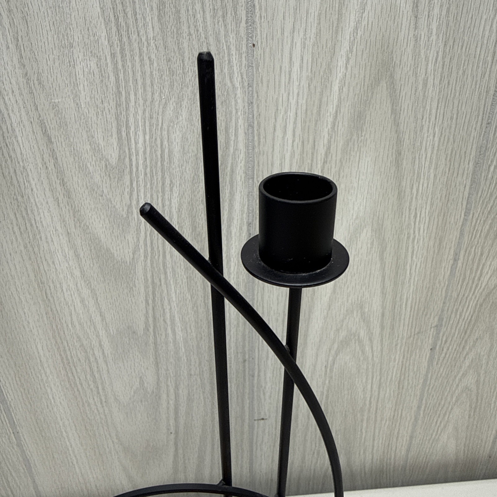 Rick Martin 2011 Post Modern Metal Candlestick Holder Atomic Spherical Abstract