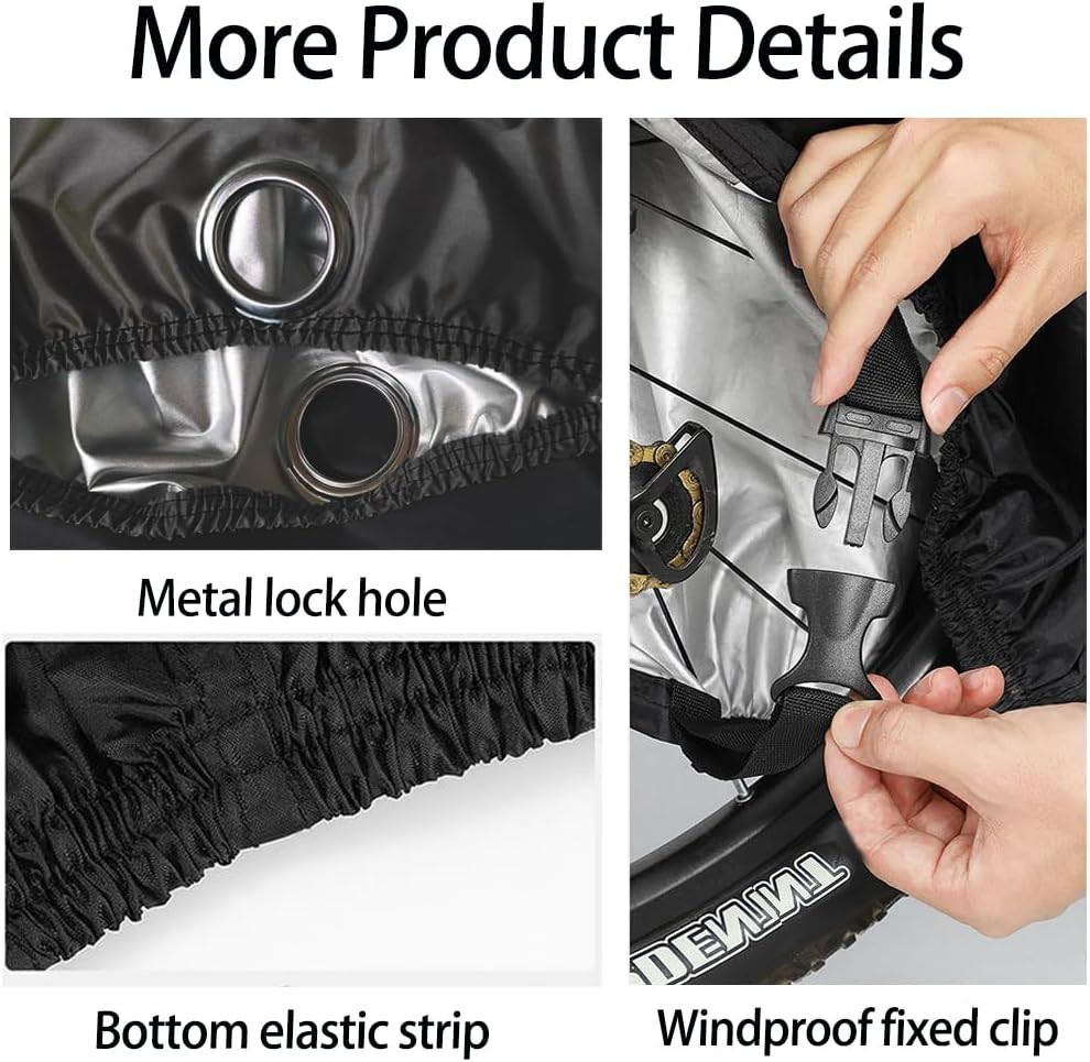 Bike Covers for 2 or 3 Bikes, [2024 Upgraded] 2XL Large Outdoor Waterproof Bicyc
