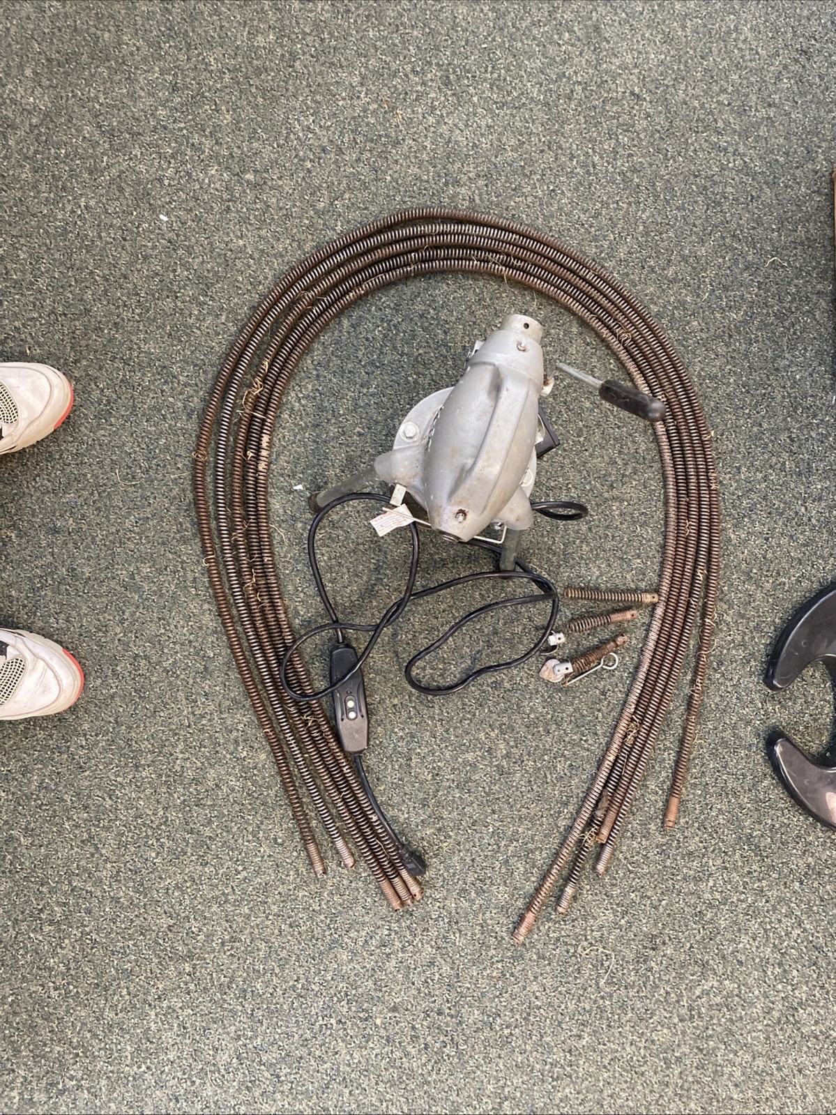 RIDGID K-50 Sectional Drain Cleaning Machine 110V w/Cable and Auger Bits TESTED