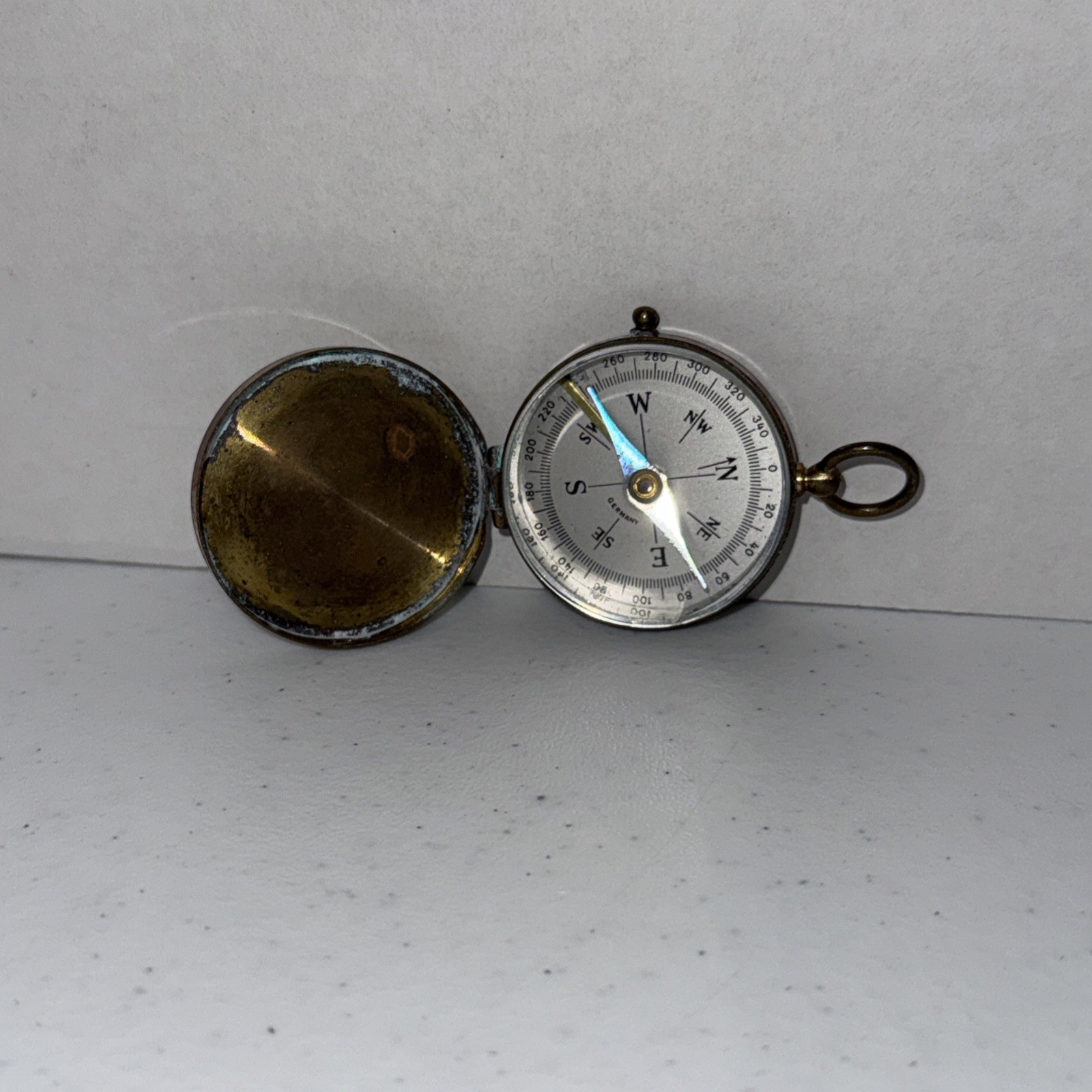 Vintage German Compass Brass Pocket Military Army