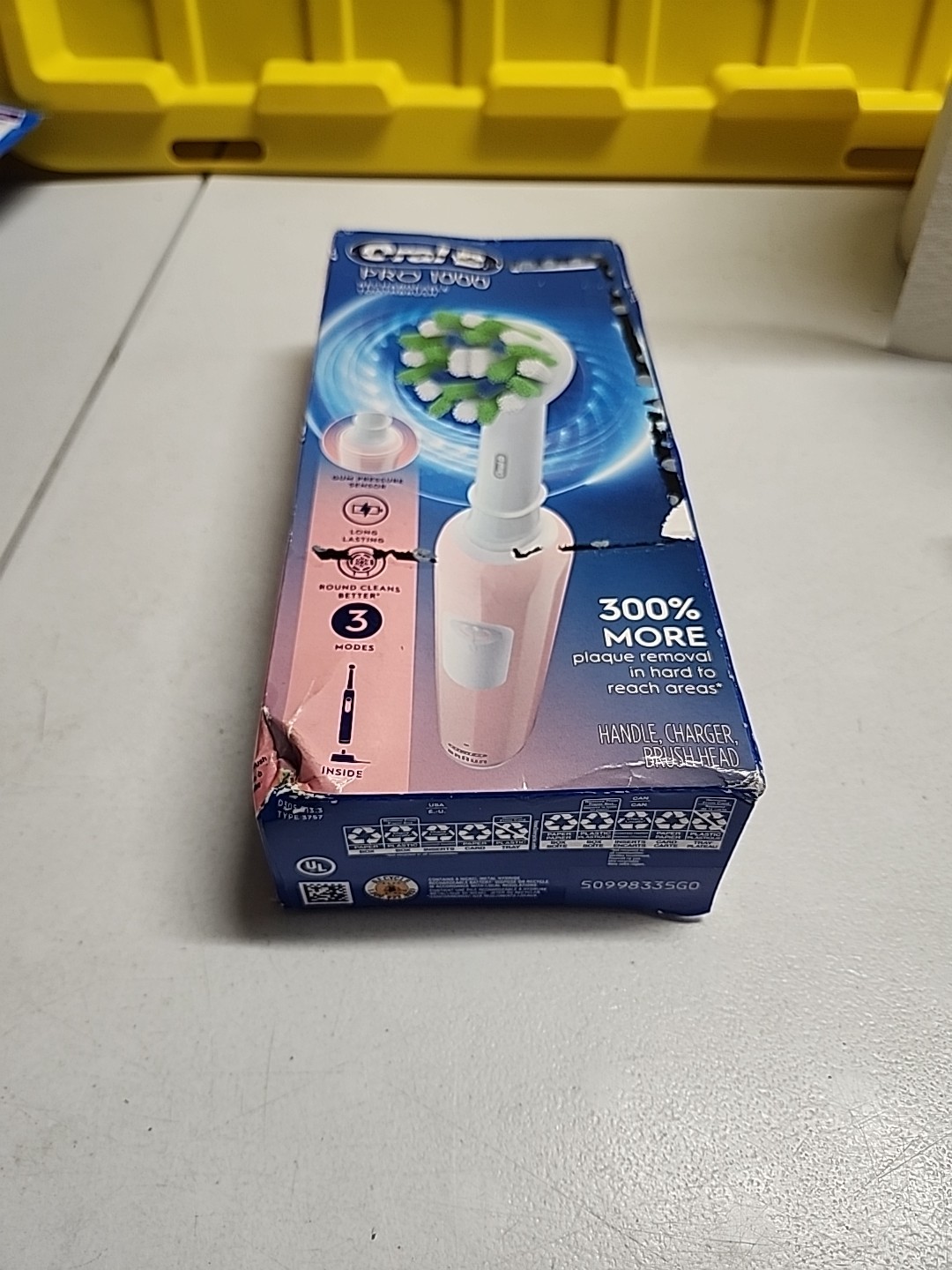 Oral-B Pro 1000 Rechargeable Electric Toothbrush, Pink