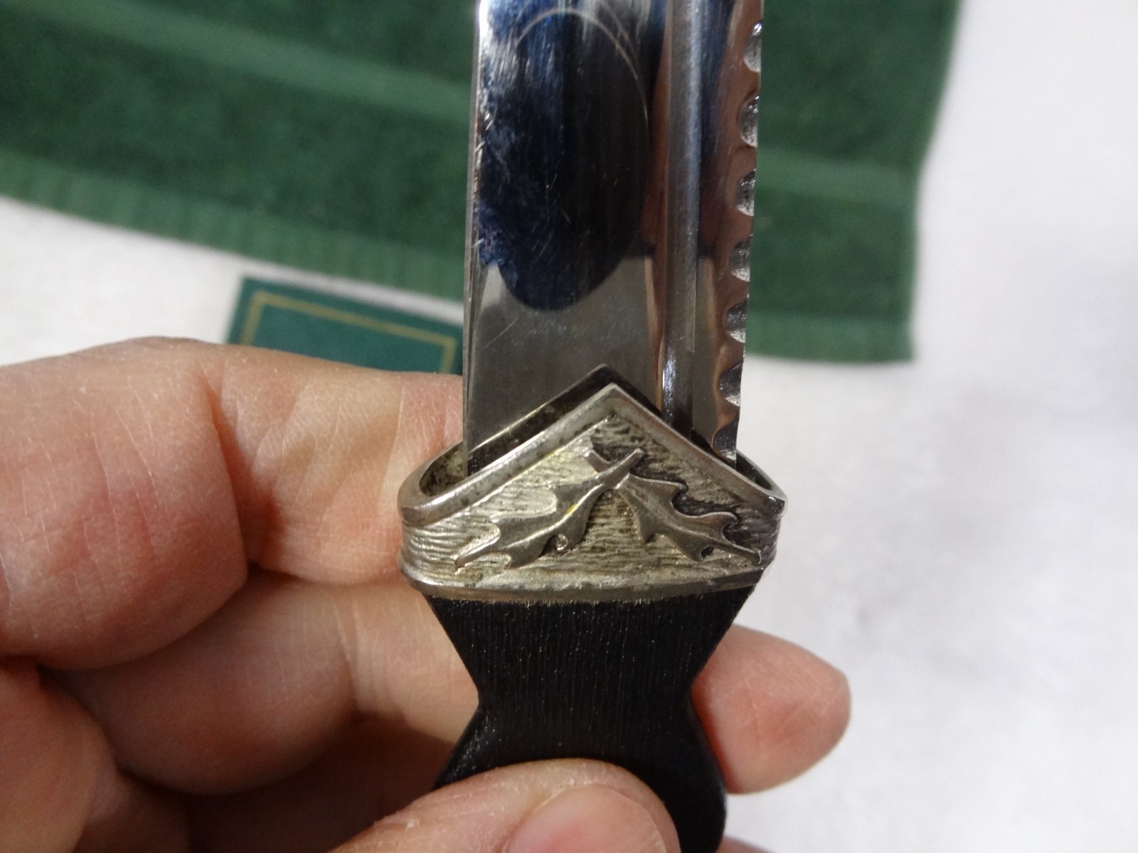 Vintage Scottish Sgian Dubh Kilt Dagger Knife Jewel Top w/ Sheath NIB NEW 7-1/4"