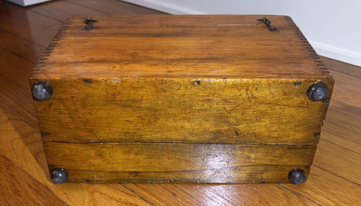 Vintage Sears Craftsman Surveying Transit Bubble Level Brass Scope Wooden Box