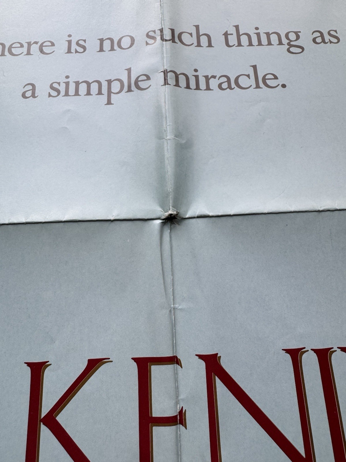 Awakenings 1990 Original DS 27x40 Folded Movie Poster • Deniro, Robin Williams