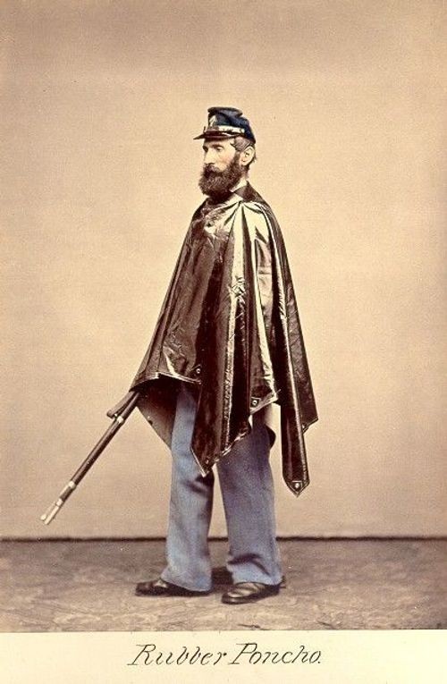 Civil War Rubber Army Poncho - Reenactment