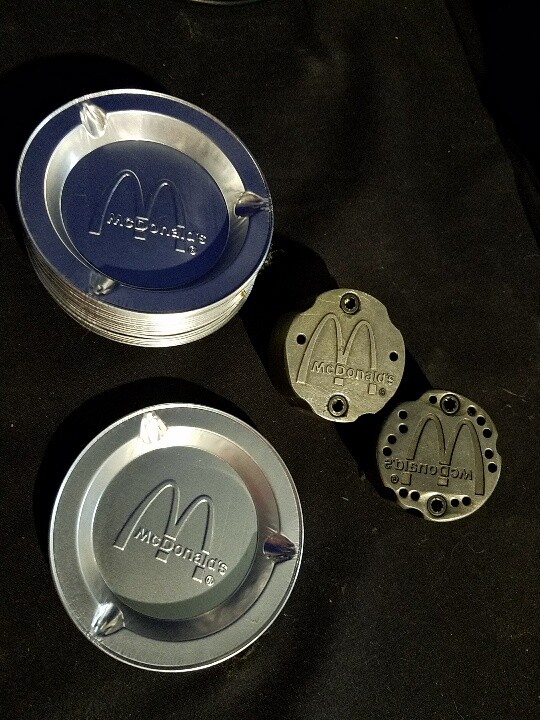 McDonald's Vintage Aluminum Ashtrays 3.5" Wide (4 trays included)