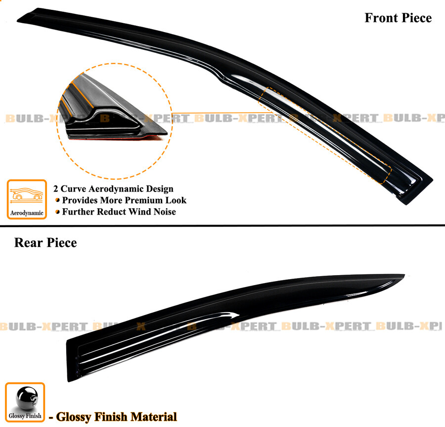 JDM MUG 3D WAVY WINDOW VISOR RAIN GUARD DEFLECTOR FOR 2006-13 LEXUS IS250 IS350