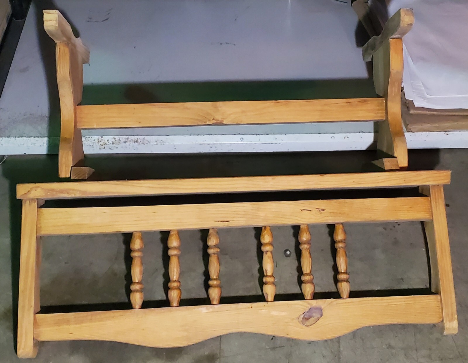 Antique Oak Heavy Duty Sturdy 2 Person Bench 42"x14"x32" Ready to Paint / Stain