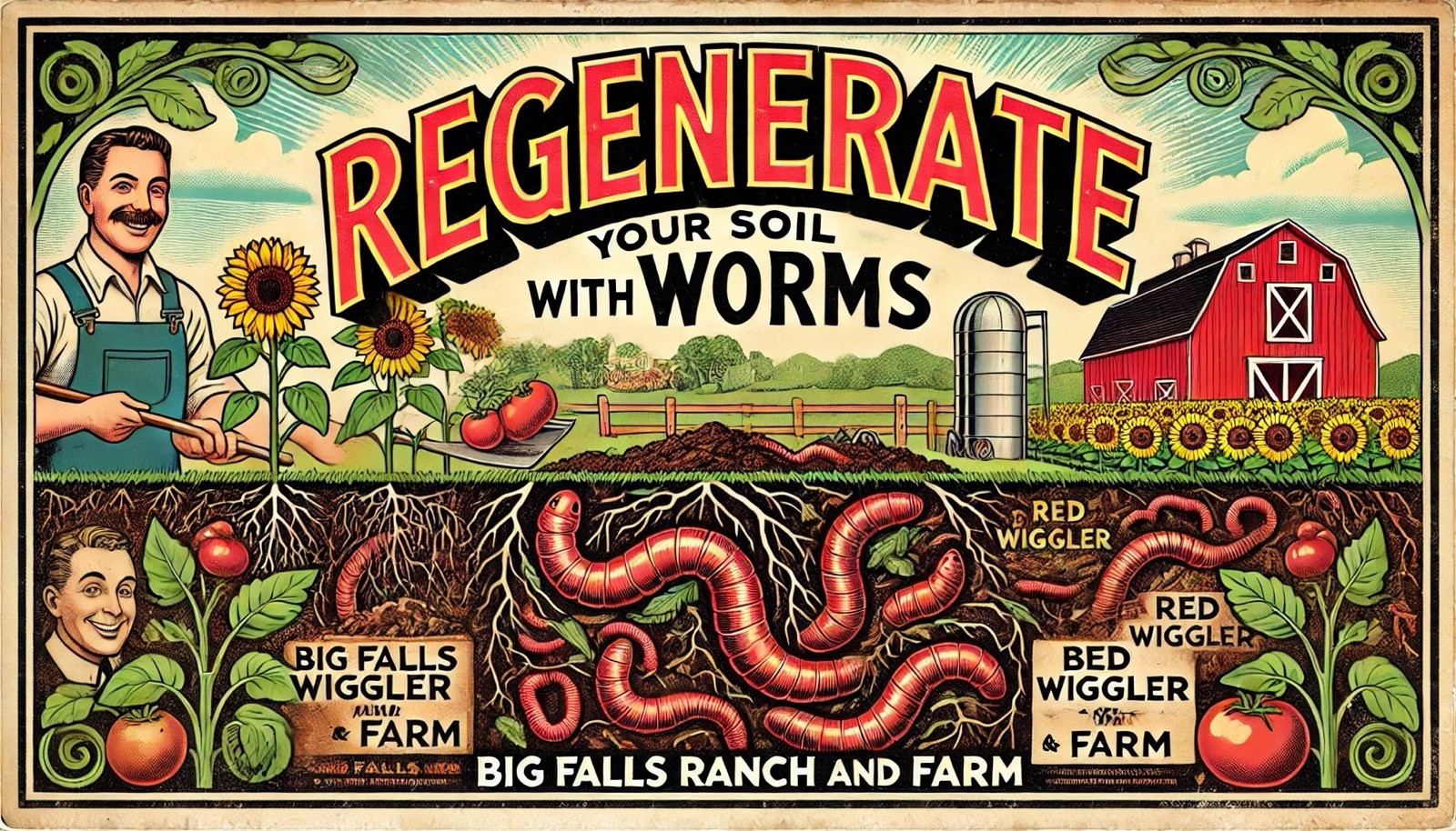 Live “Red Wiggler” Worms, 300 Count, Garden, Improve Soil Vitality, Aid Compost