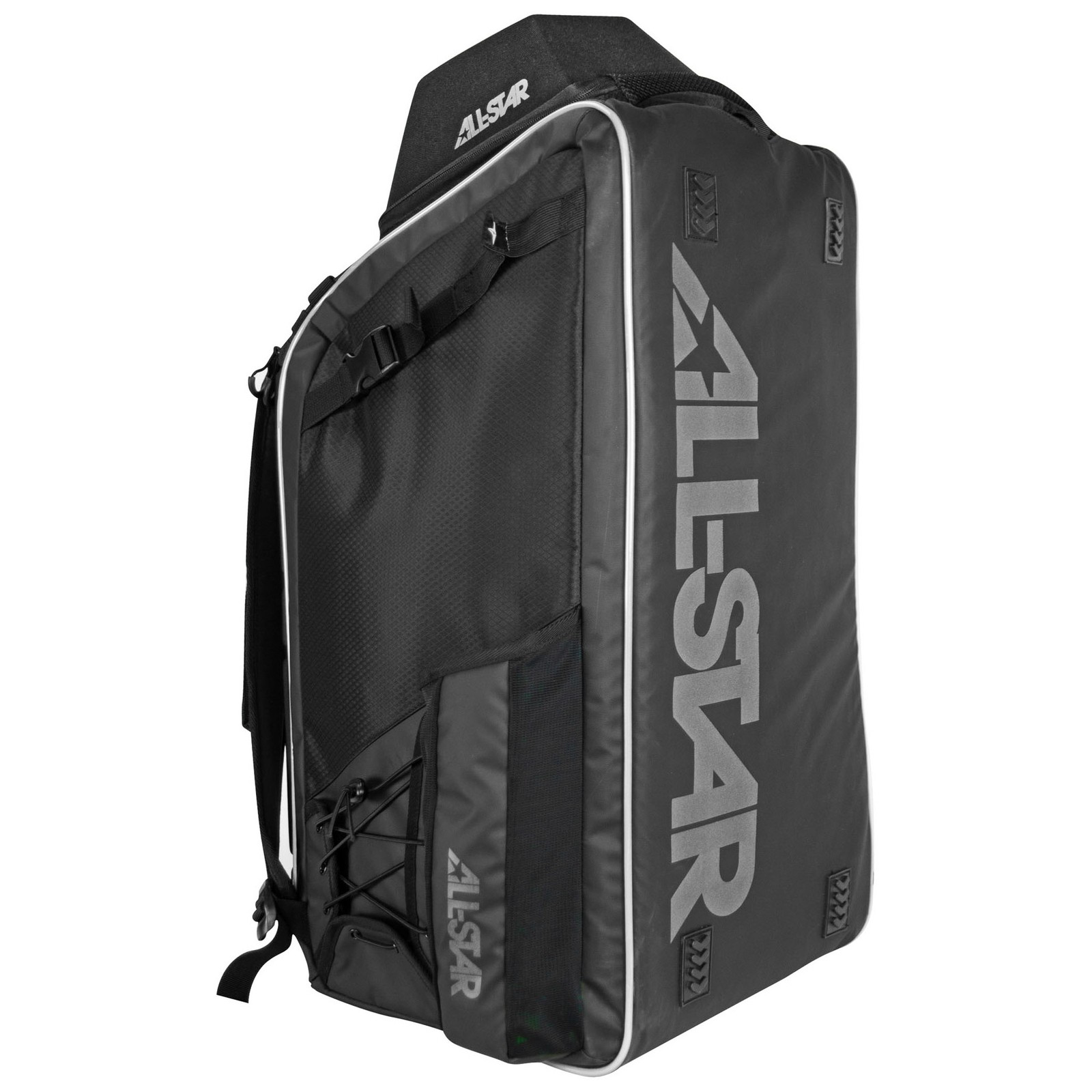 All-Star MVP Dual Hybrid Catcher's Baseball/Softball Backpack Bag - Black