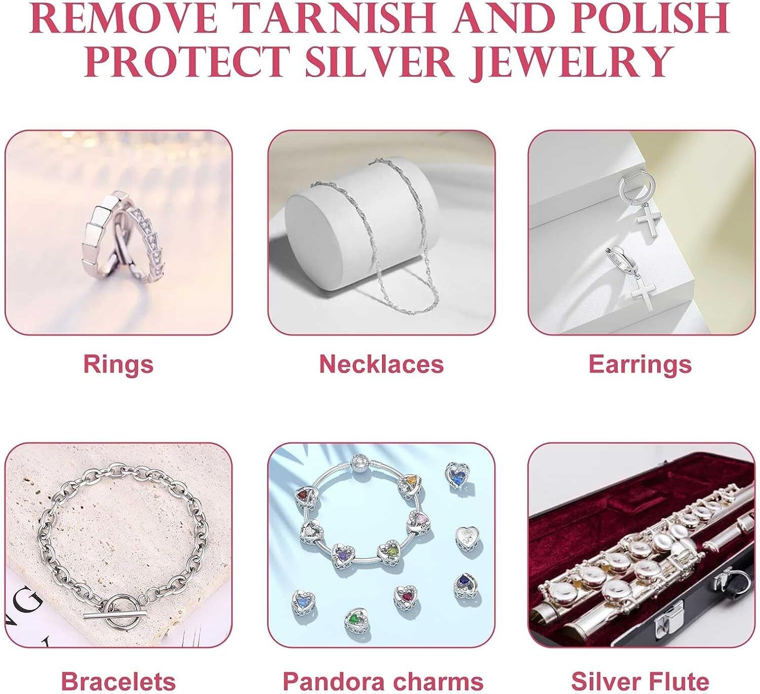JSP Silver Jewelry Dip Cleaner Solution Rings Precious Metals Bracelets Necklace