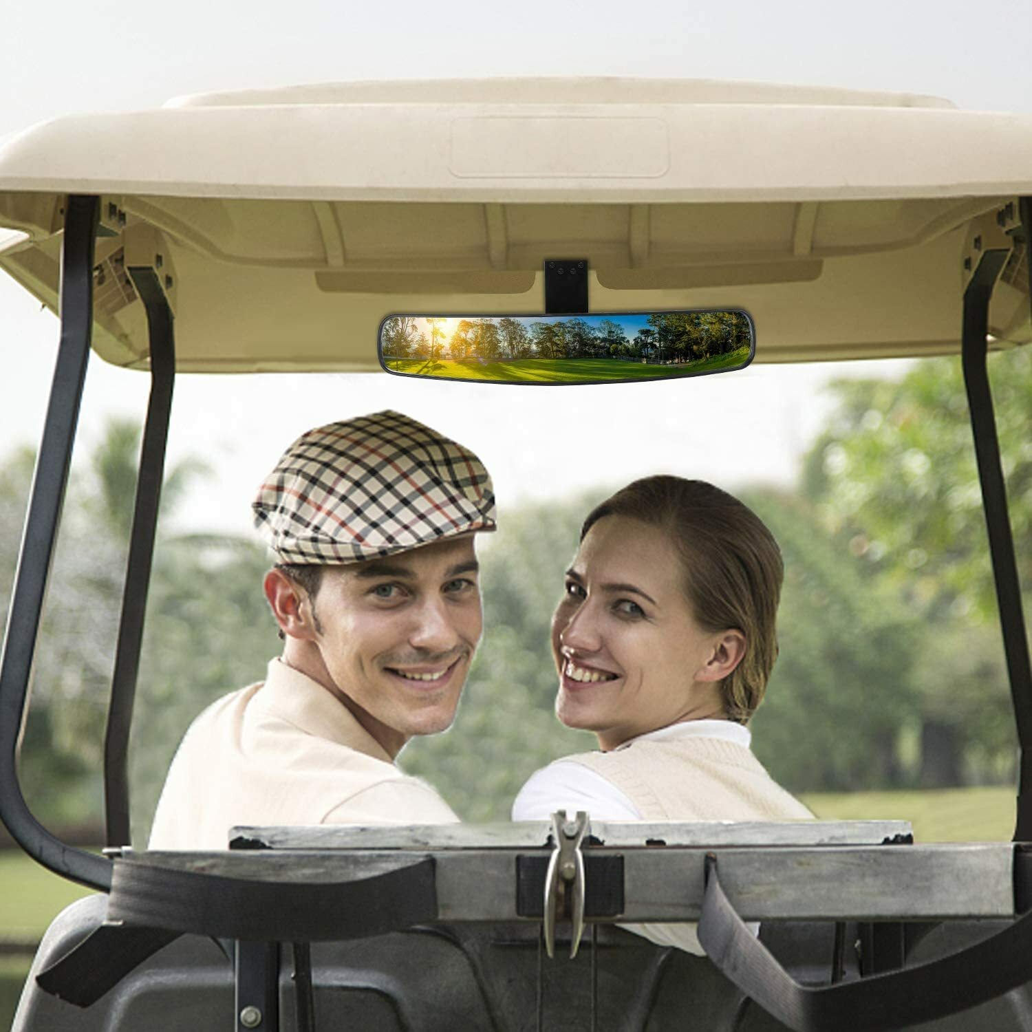 10L0L 270° Rotatable Golf Cart Mirrors,Rear View Mirror for EZGO Club Car Yamaha