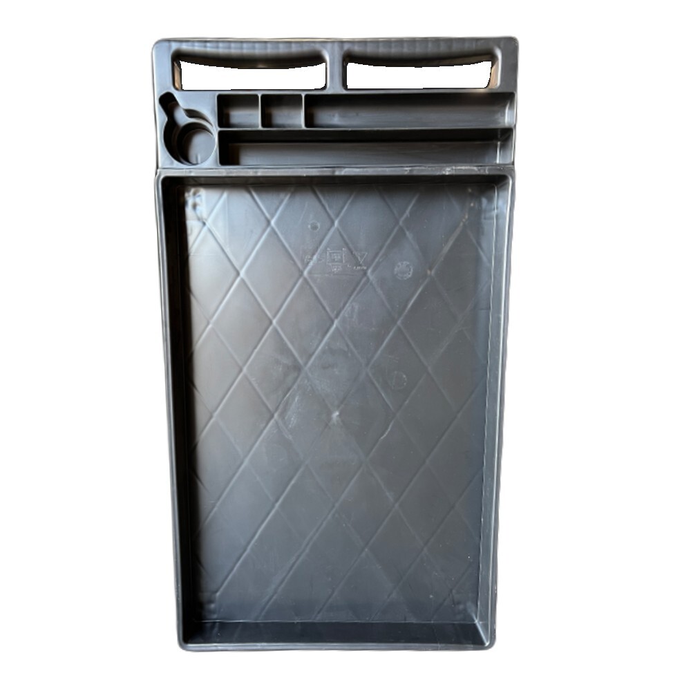 Plastic Utility Cart, 45-1/2" L x 25-1/2" W with Handle 2 Shelves, 550lb Cap