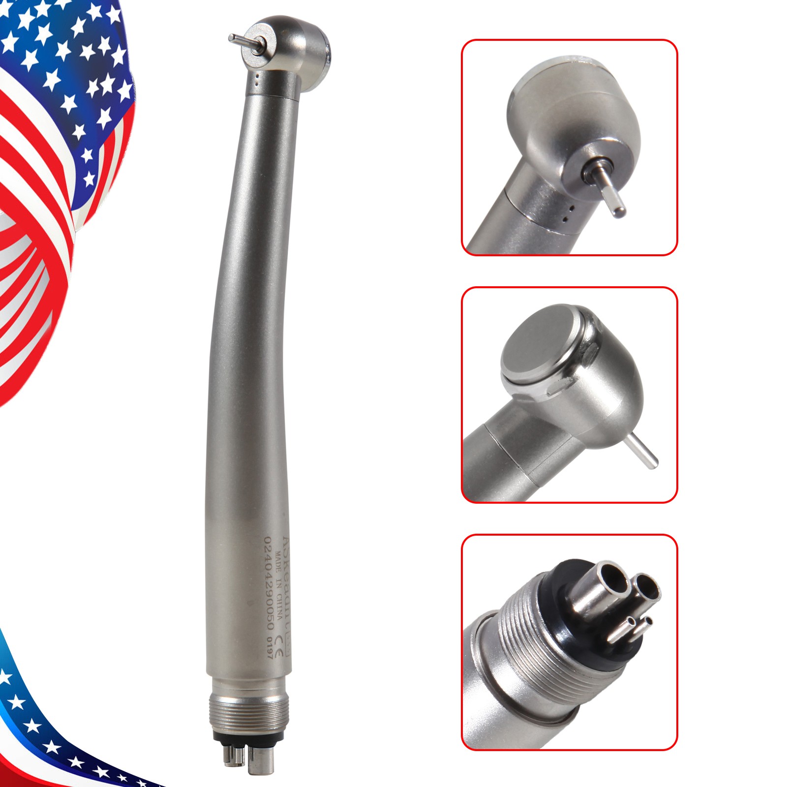 10pcs Dental High Speed Turbine Handpiece Push Button 4Hole NSK Pana Max Style