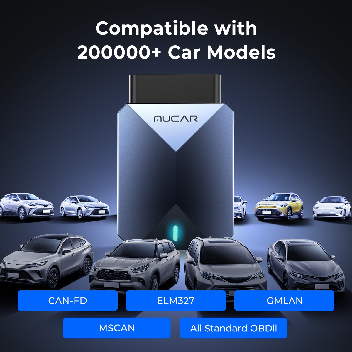 MUCAR BT200 MAX Bluetooth OBD2 Code Reader Scanner Tool Full System AI Diagnose