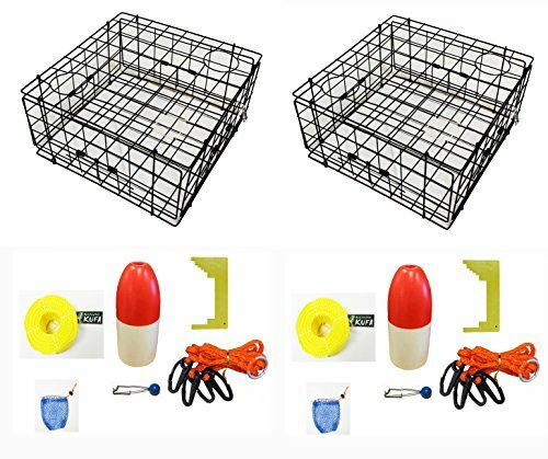2-Pack of KUFA Vinyl Coated crab Trap & accessory kit (S60+CAP1) x2