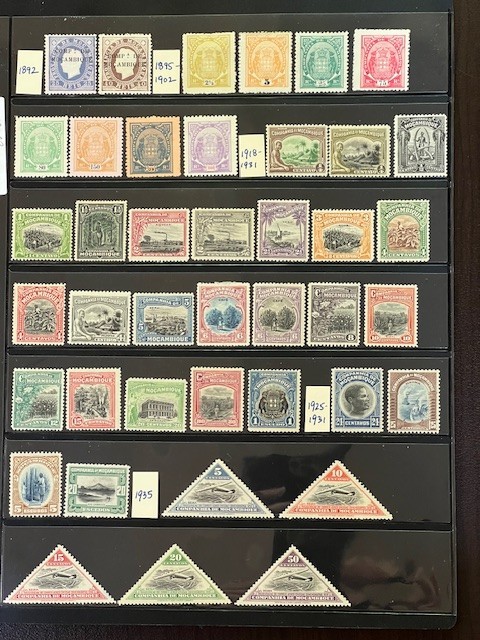 Mozambique Company 1892-1940 Nice Collection Mint Hinged in Stock Sheet 7A080S
