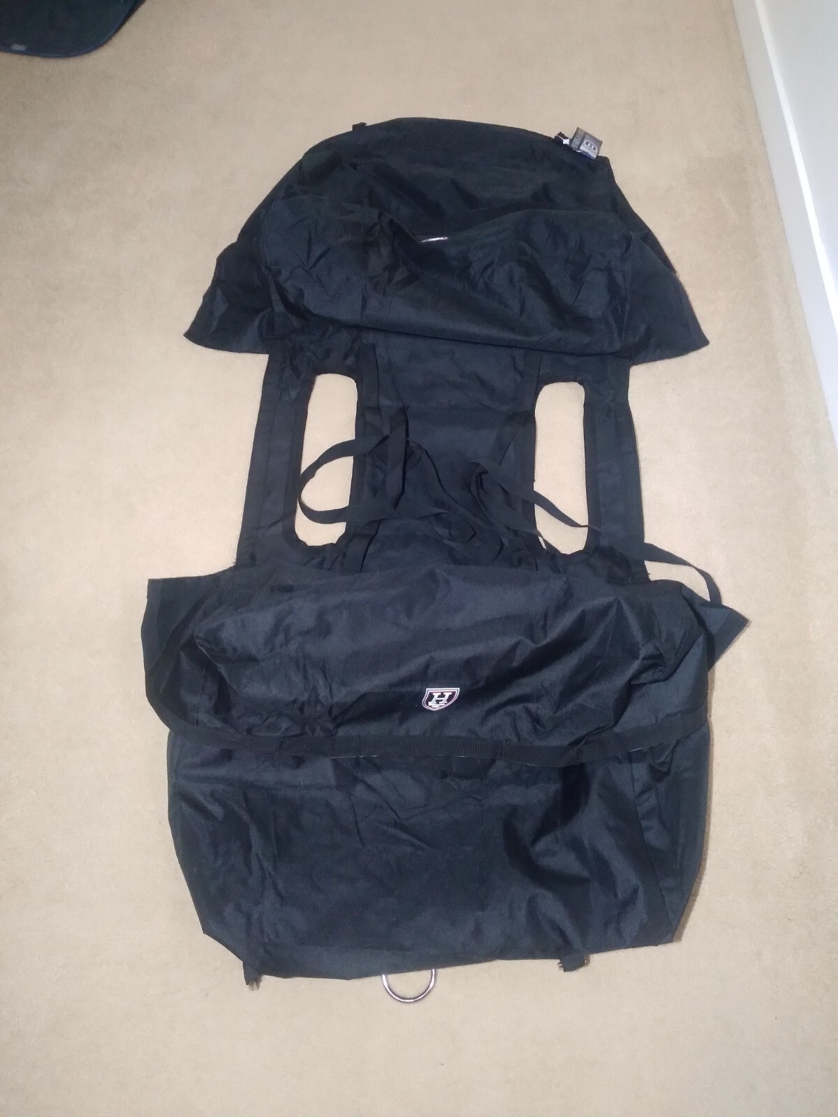 Harrison Howard Equestrian Horse Side Saddle Bags Black - Brand New