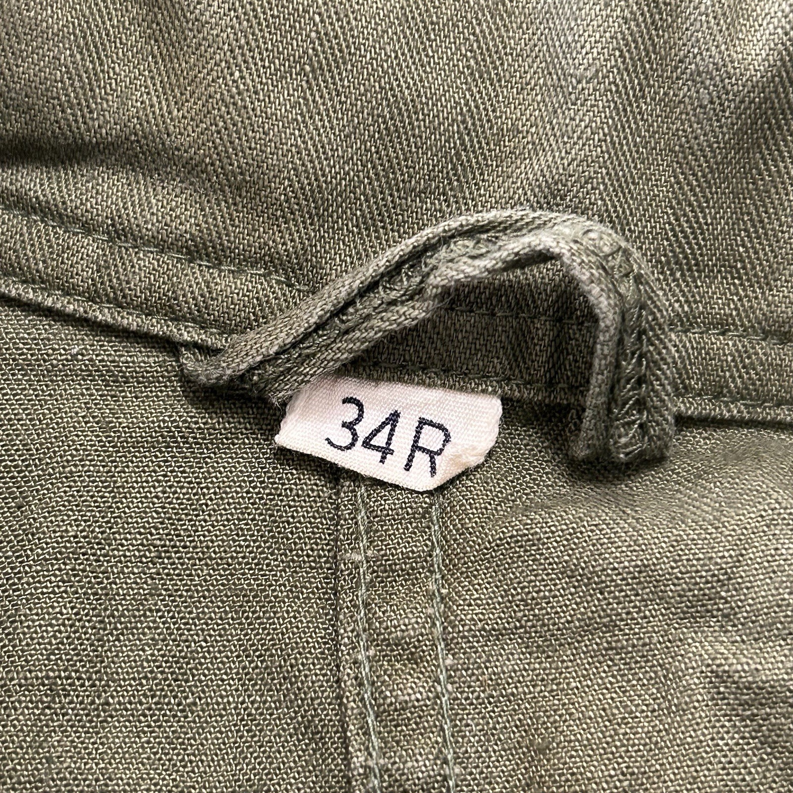 Vintage 1940s WW2 US Army HBT 13 Star Buttons Herringbone Coveralls Jumpsuit 34R