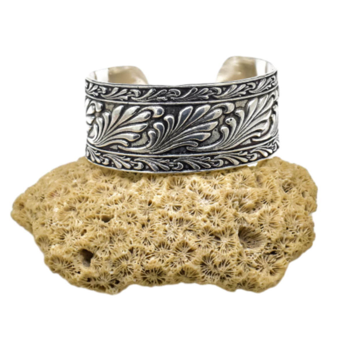 Handmade Vintage Sterling Silver Cuff Bangle – Adjustable 925 Silver Bracelet