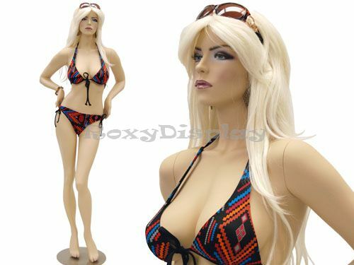 Sexy Big Bust Female Fiberglass mannequin Fleshtone Dress Form Display #MD-ACK1X