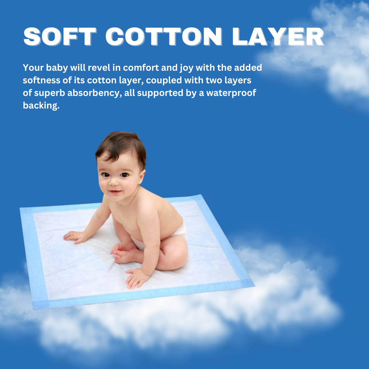 Disposable Pee Pads Ultra Absorbent 22'' X 22'' Underpad Puppy Wee Training Pads