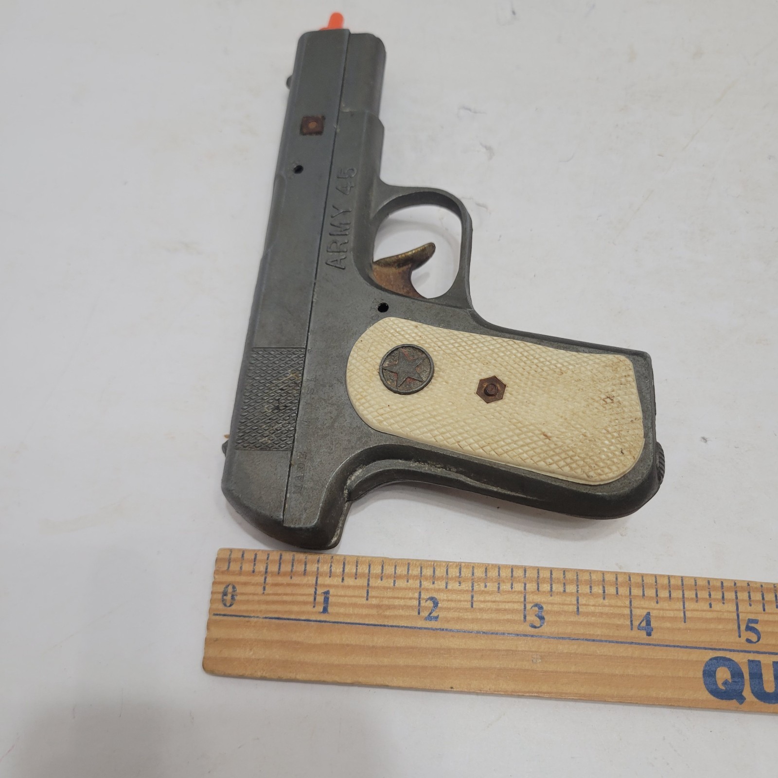 VINTAGE HUBLEY ARMY 45 CAP GUN - COLT 1911