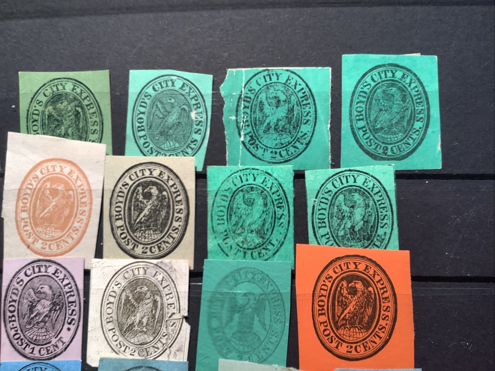 1844-1867 Collection US Local Post - BOYD’S CITY EXPRESS, Lot of 20