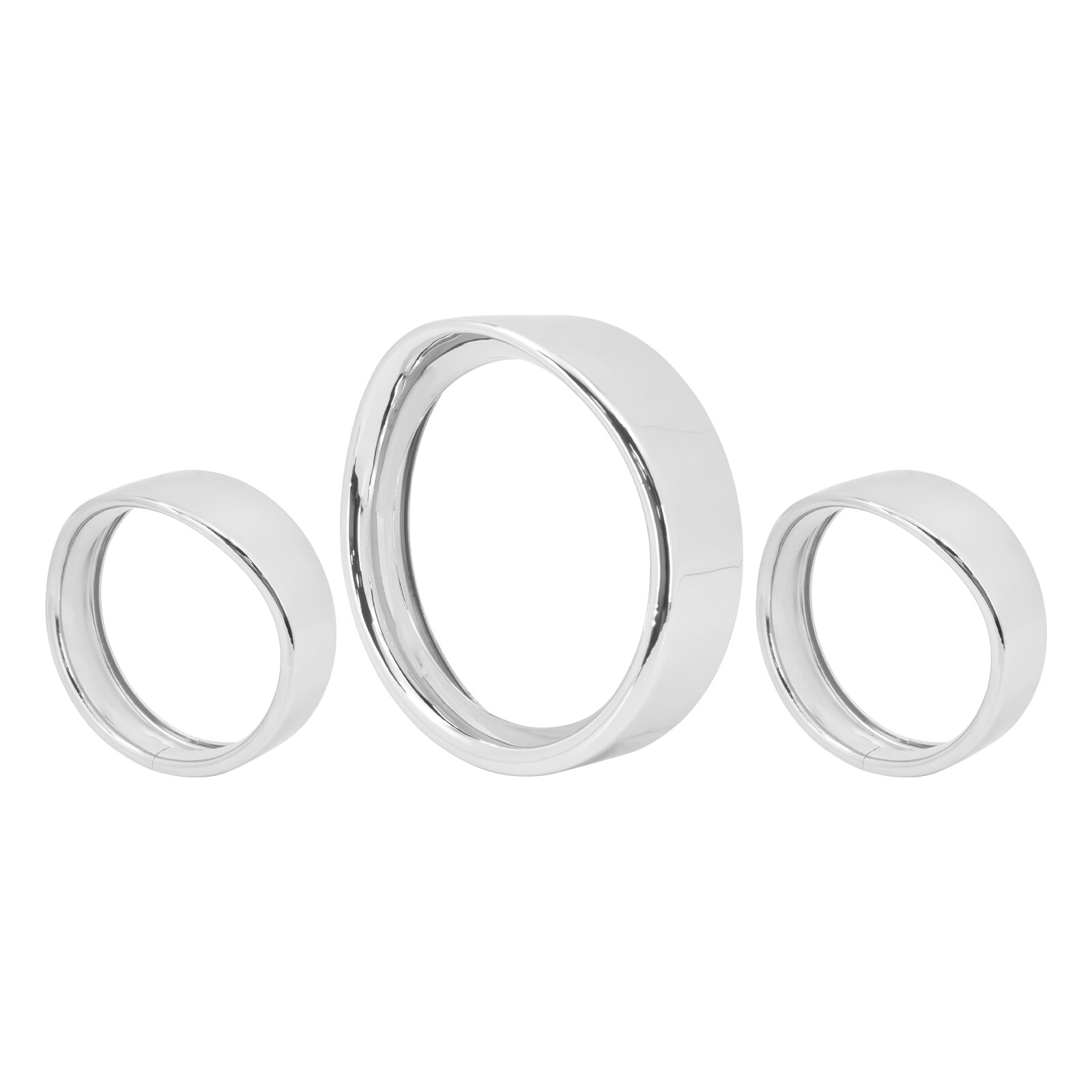 7" Headlight 4.5"Fog Light Visor Trim Ring Cover For Harley Softail Deluxe 94-17