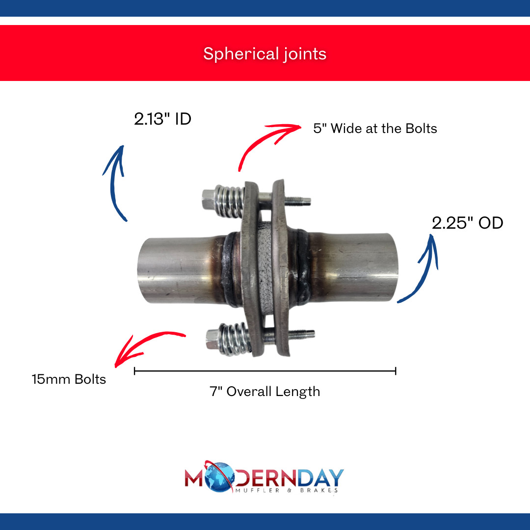Exhaust Flange Repair Spherical Joint 2.25 in Outer Diameter Steel MDSJ225