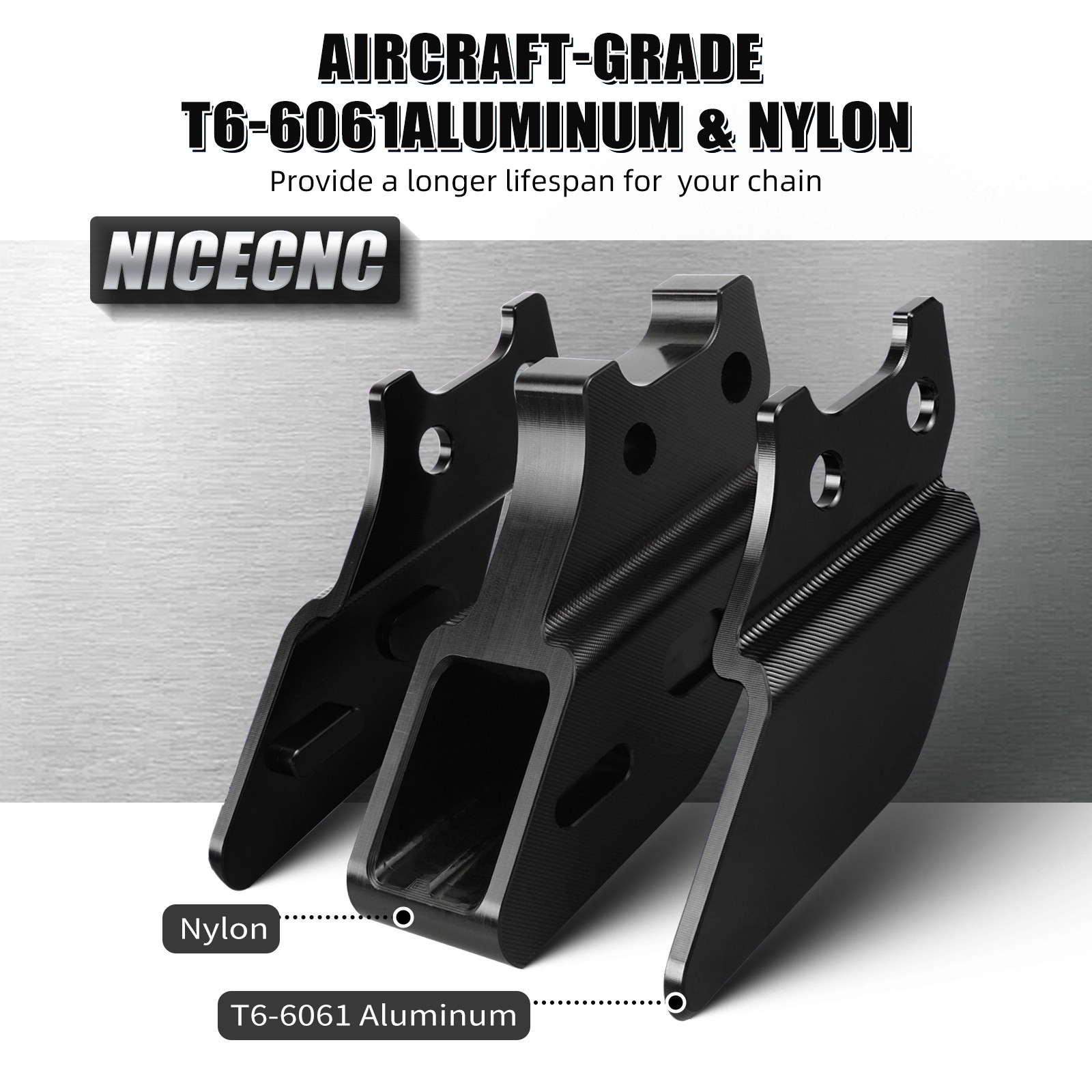 NICECNC Rear Chain Guide Chain Silder For Yamaha RAPTOR 350 #38W-22199-00-00