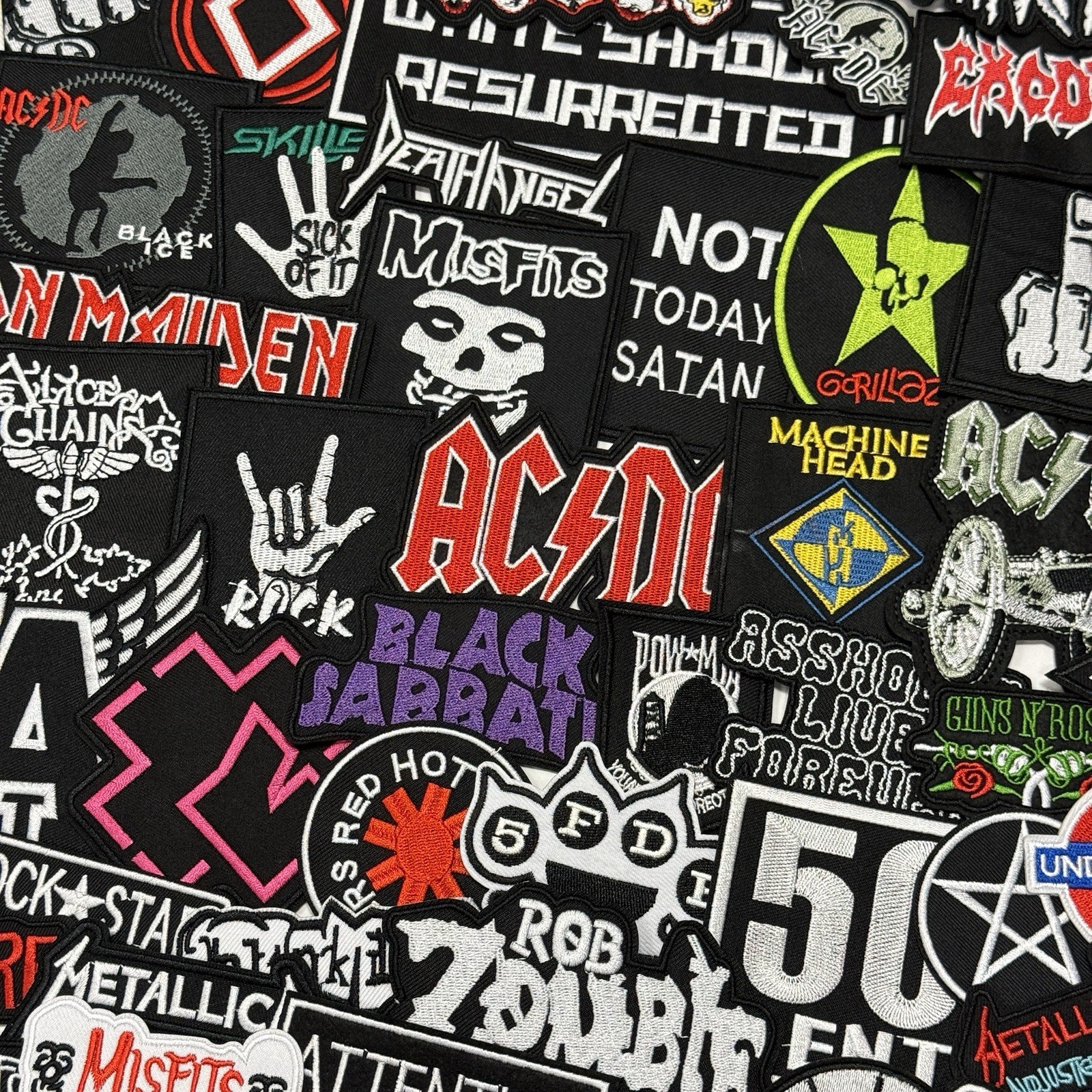 Rock Band Music Punk Heavy Metal Iron-On Embroidery Applique Patch Random Lots