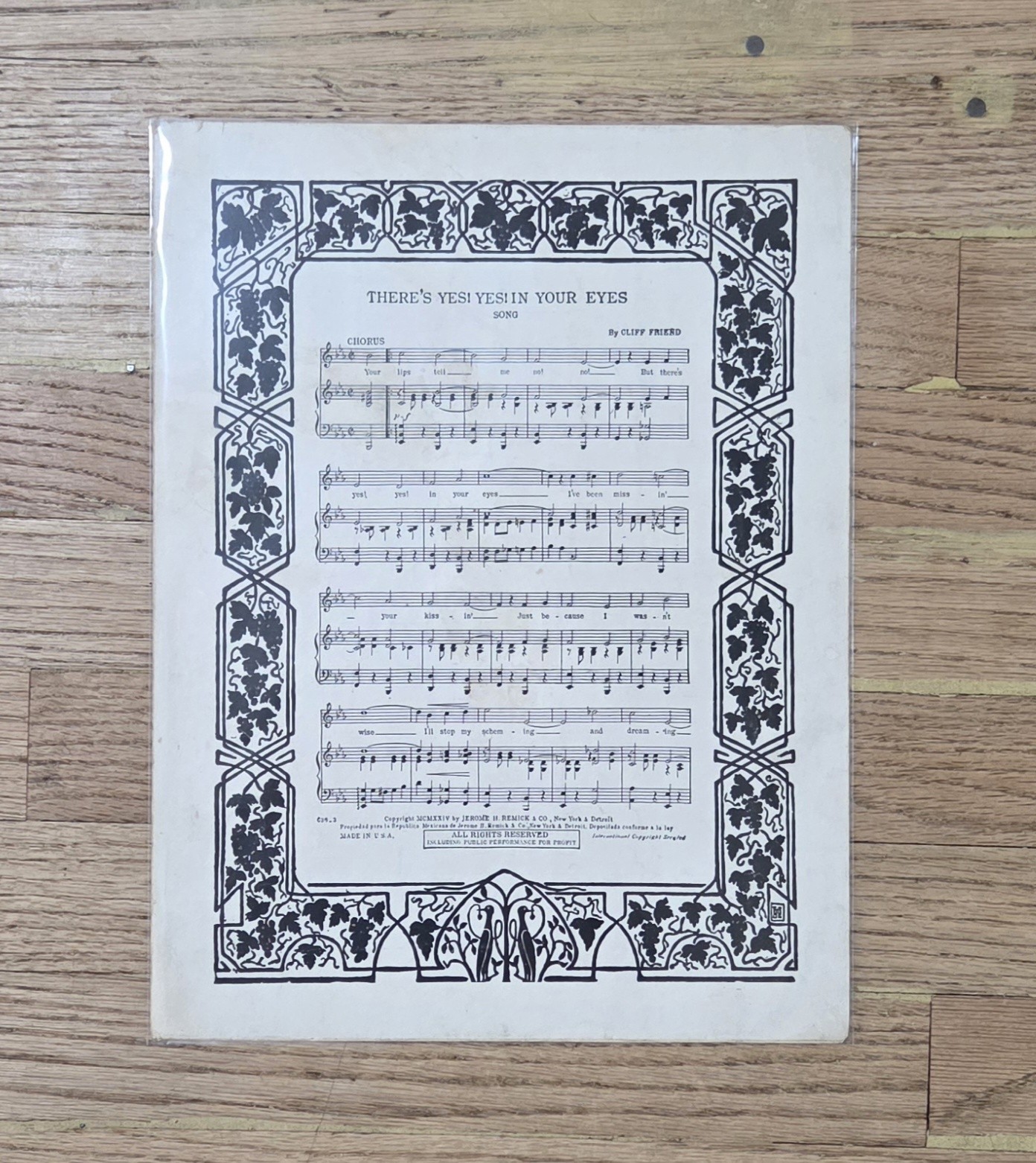 (8) Vintage Music Sheets Lot