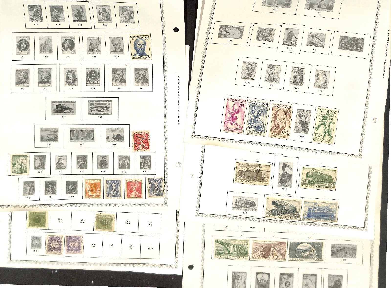 Czechoslovakia Stamp Collection on 50 Minkus Pages, 1918-1969, 1976-1991 (BN)