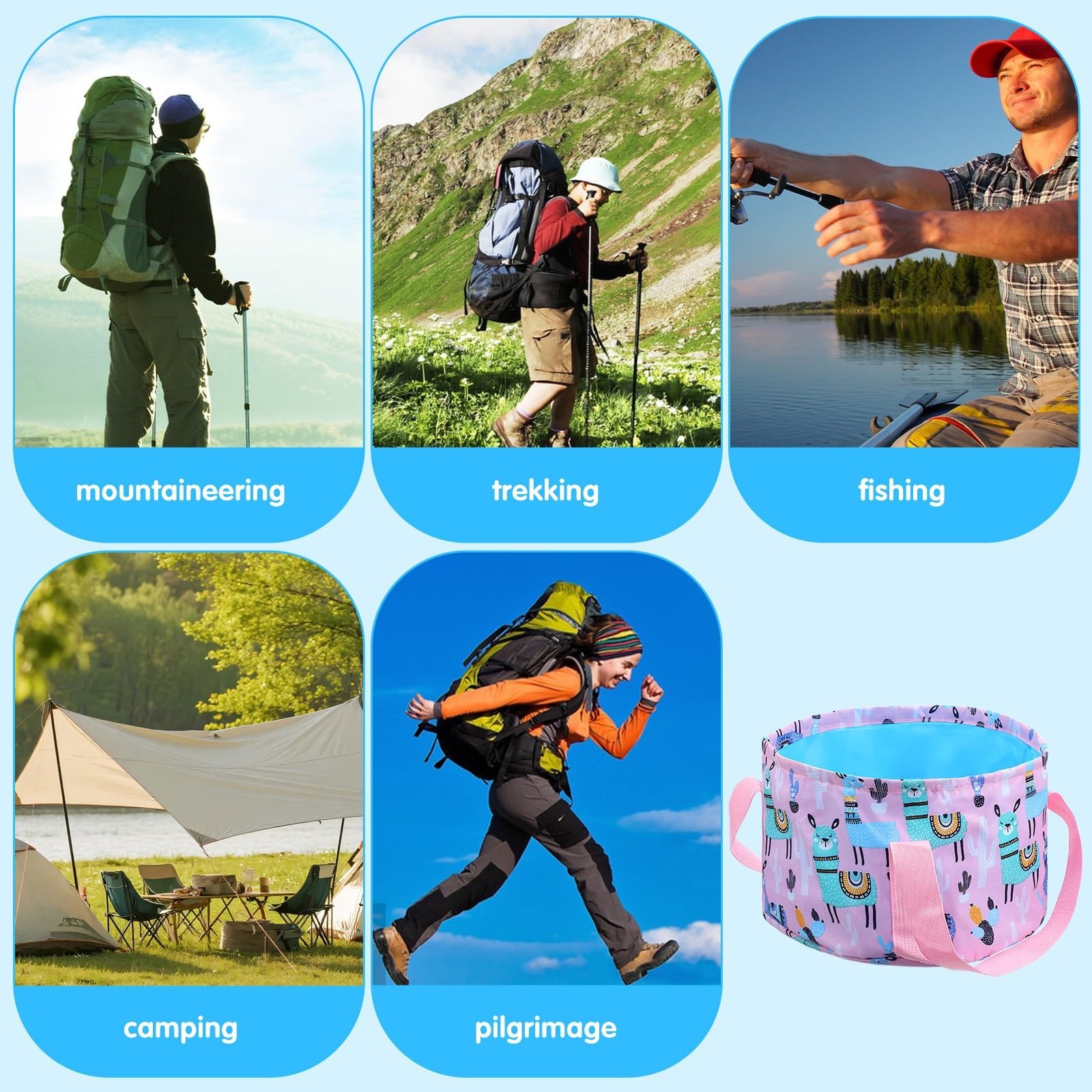 Collapsible Bucket for Soaking Feet - Portable Foldable Foot Bath Tub Spa Bas...