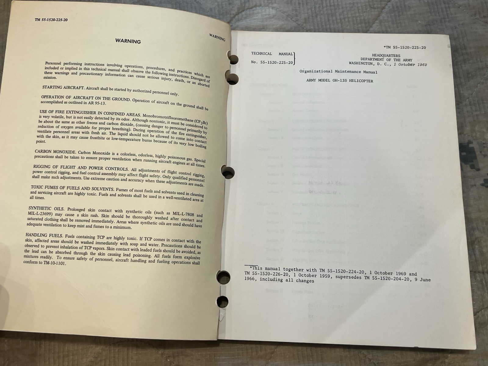 Bell Helicopter OH-13 Sioux Organizational Maintenance Manual - 1969 - Bell 47