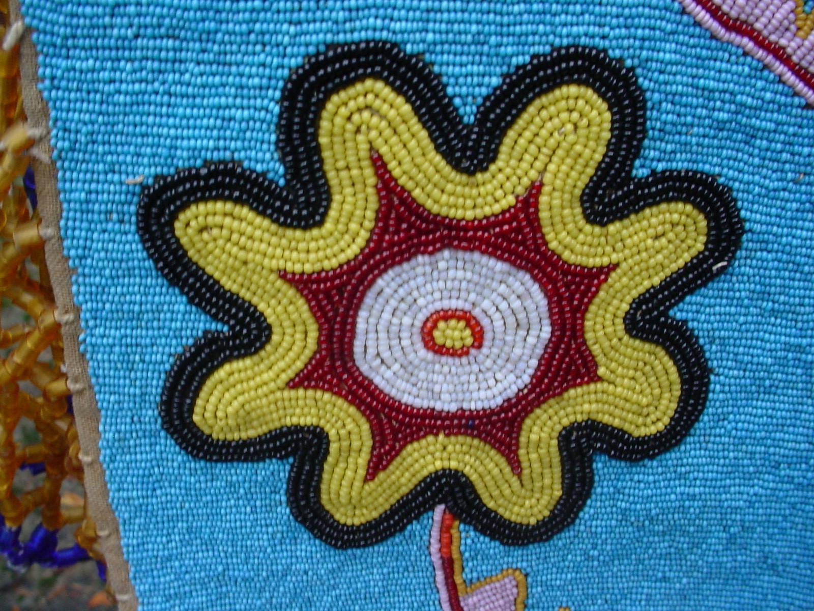 OLD CA 1900 YAKAMA PLATEAU INDIAN FULLY BEADED CAPE YOKE JINGLE DANCE