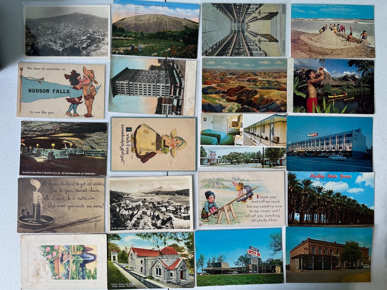 500+ Vintage Postcard Lot - c1900's - 1970's Collection Views, Holidays, RPPCs