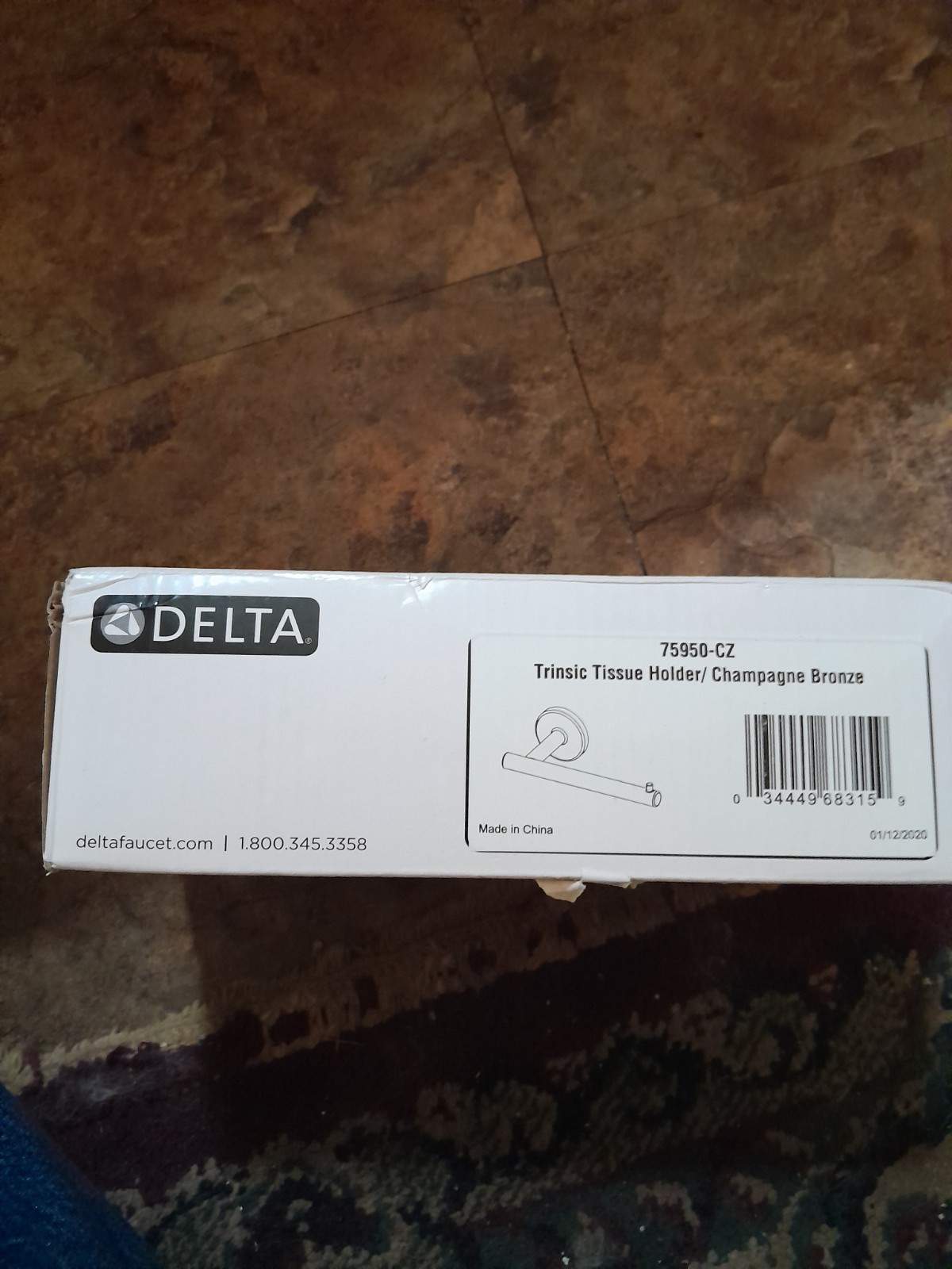 Delta 75950-SS Trinsic Single Bar Tissue Holder Champagne Bronze