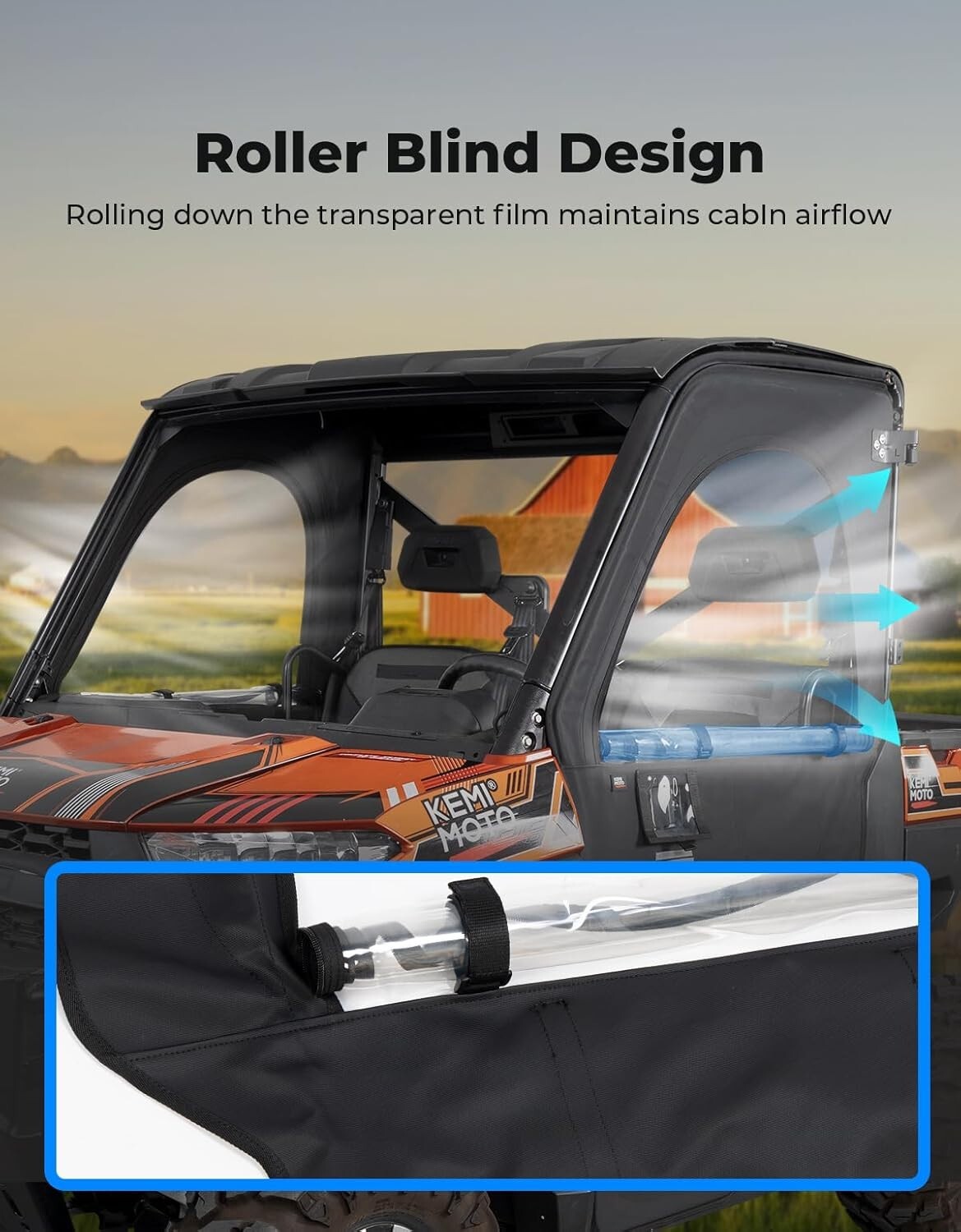 For Polaris Ranger 1000/ XP 1000 Frame Soft Door Kit Cab Enclosure 2020-2025