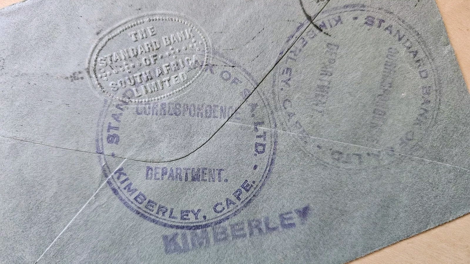 1937 South Africa to USA cover 1d posted Kimberley to Ft. Madison, Iowa